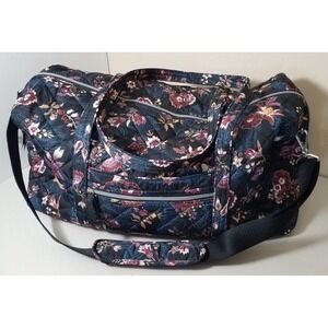 Vera Bradley Large Travel Duffel Bag Performance Twill Quilted Graden Dreams